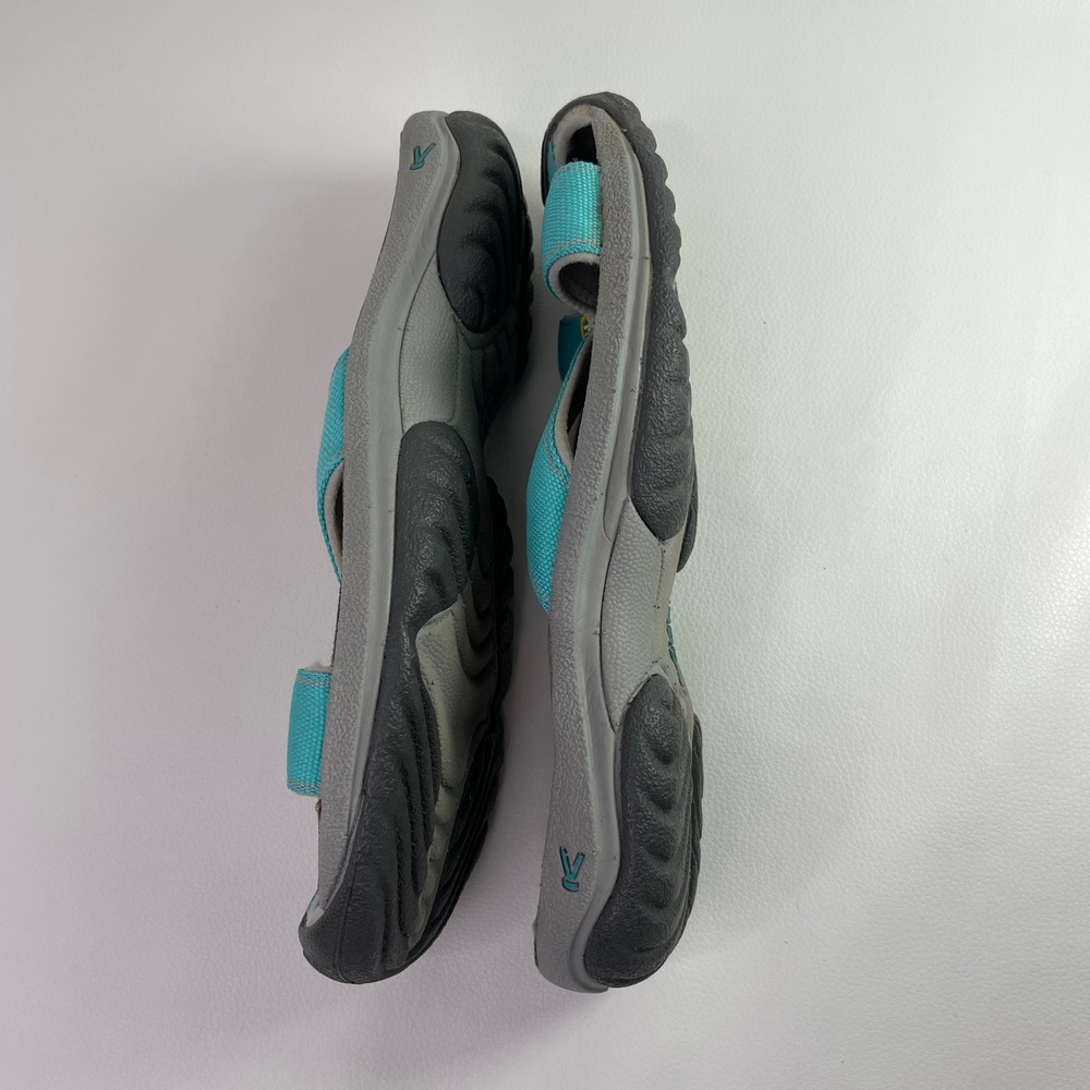 Keen Bali Teal Blue Grey Slide Sandals Womens 9.5 Lichen Water Toe Guard 1010987 - Picture 4 of 8